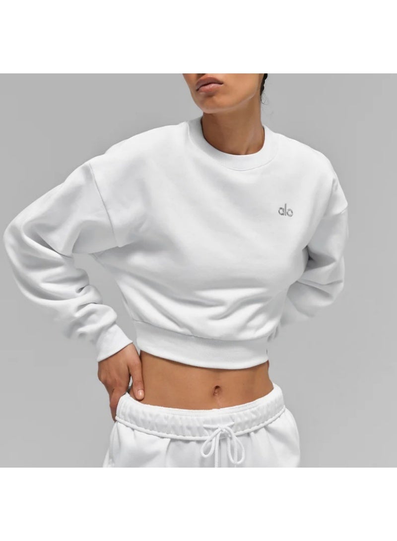Alo Yoga Accolade cropped crew neck top - Image 1